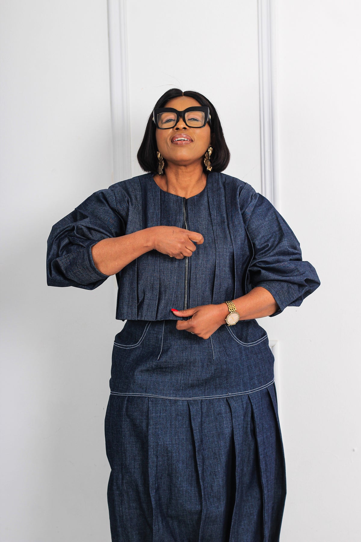 Iconic inkostini denim set
