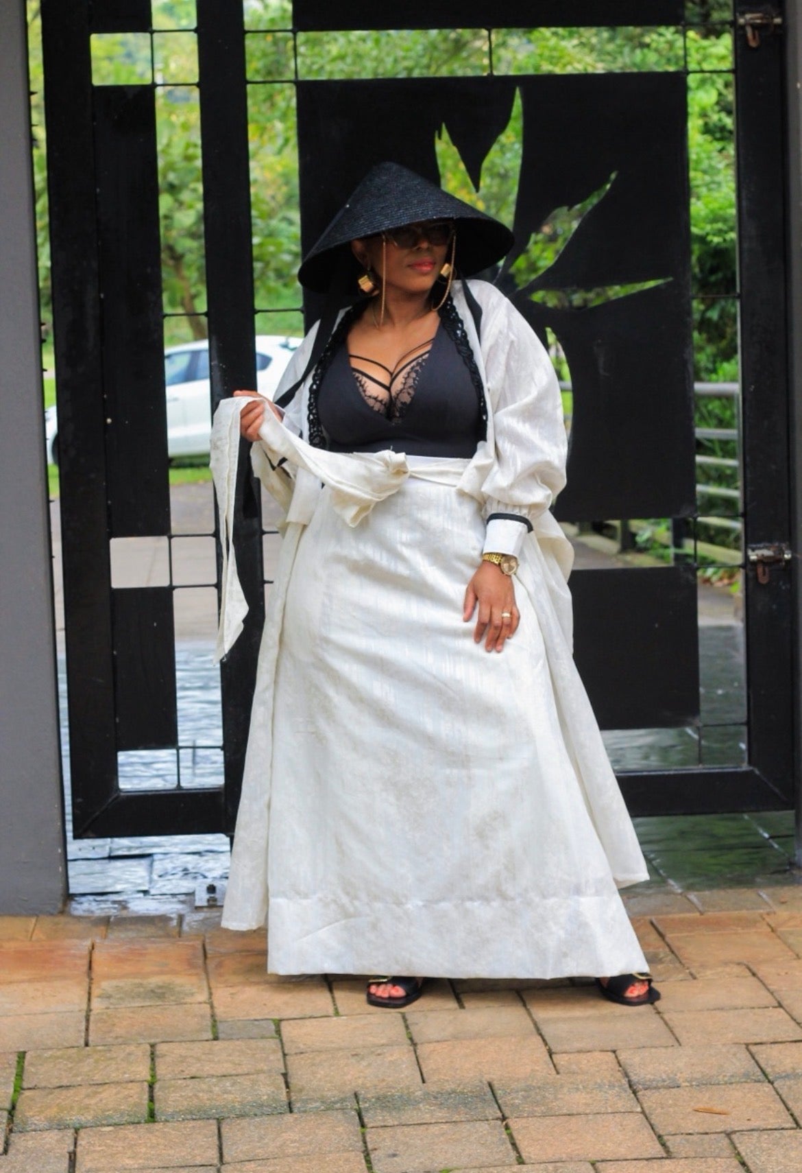 Kimono and skirt