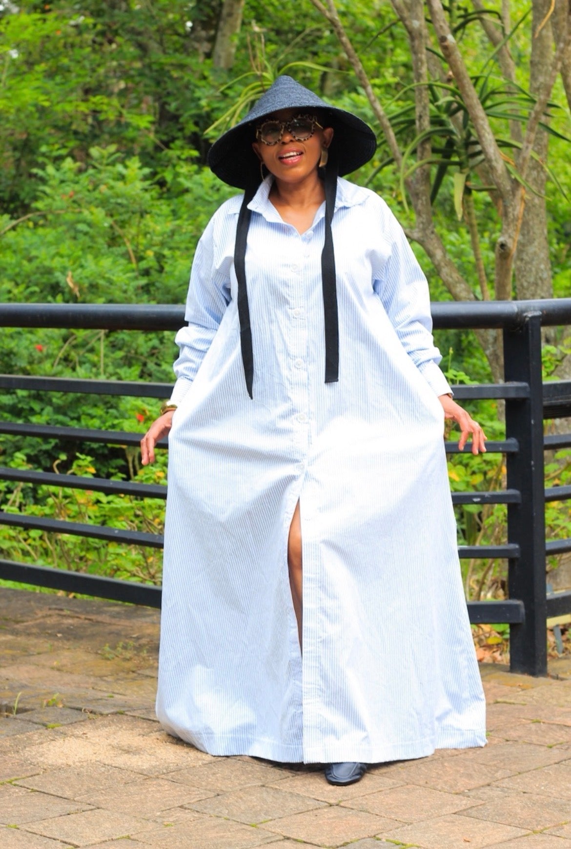 Striped shirt dress
