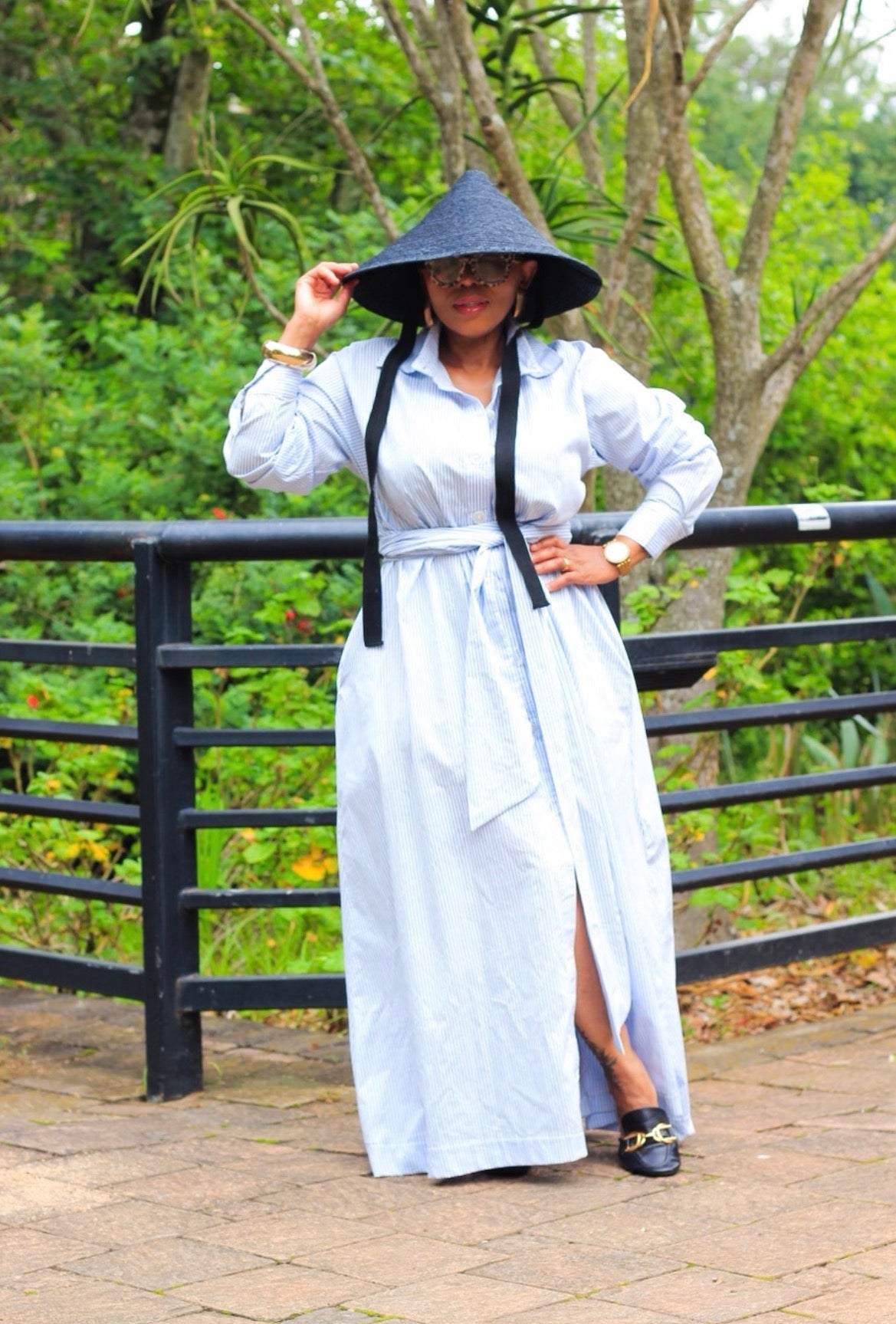 Striped shirt dress