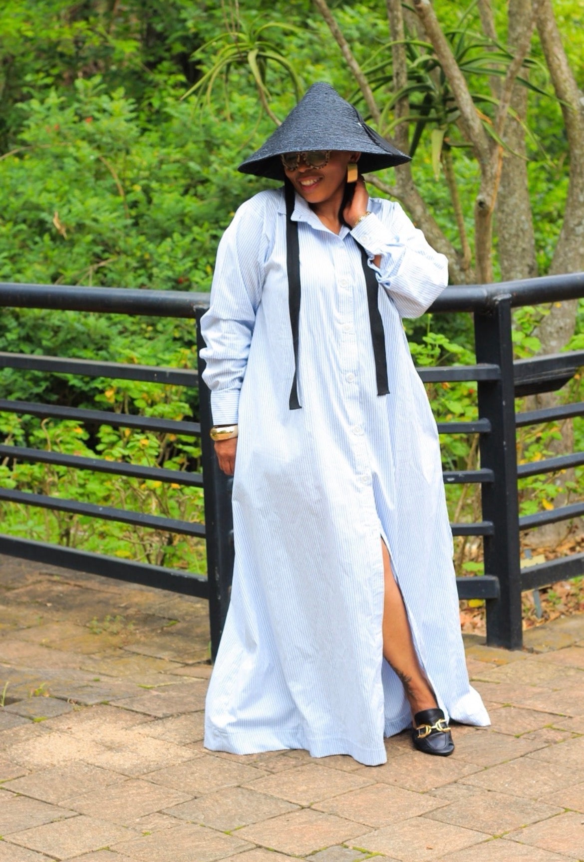 Striped shirt dress