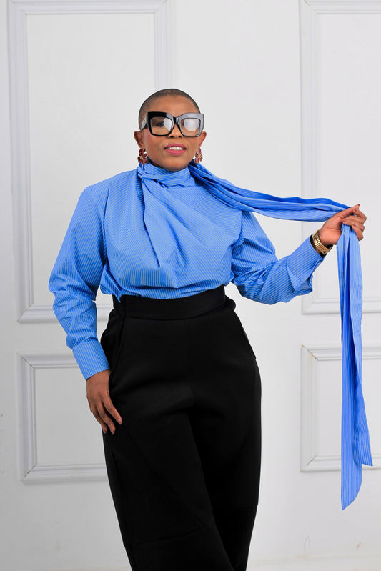 Striped shirt and scuba pants set