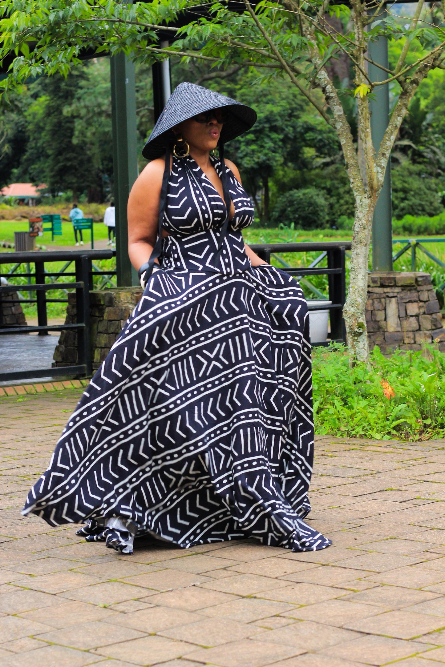 Full flair linen dress