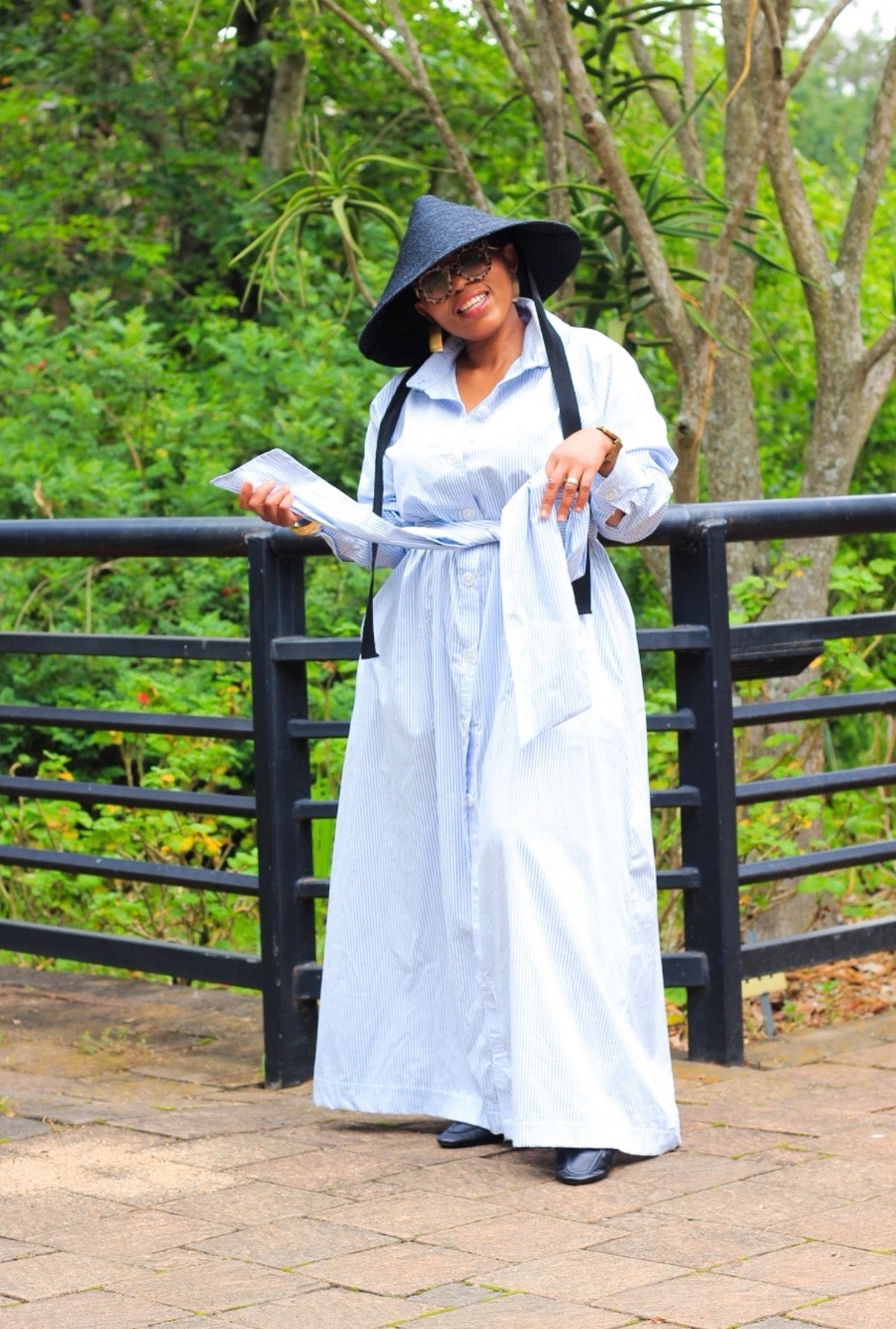 Striped shirt dress