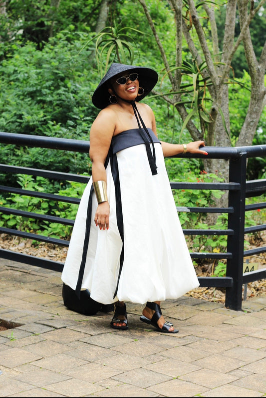 Boob tube stretch taffeta
